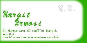 margit urmosi business card